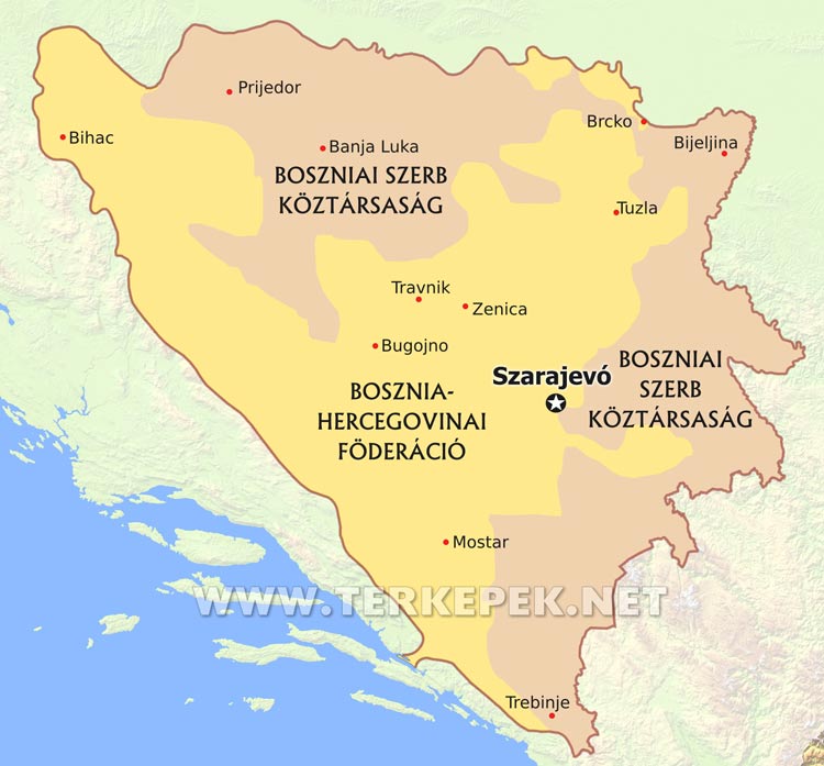 Bosznia térkép